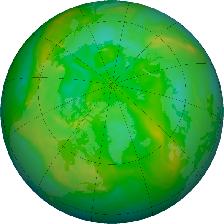 Arctic ozone map for 21 July 2010
